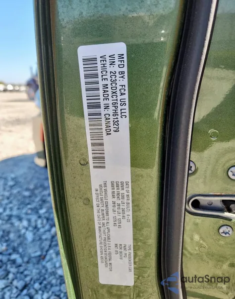 2023 Dodge Charger R/T z USA, uszkodzony, nr VIN 2C3CDXCT6PH613279